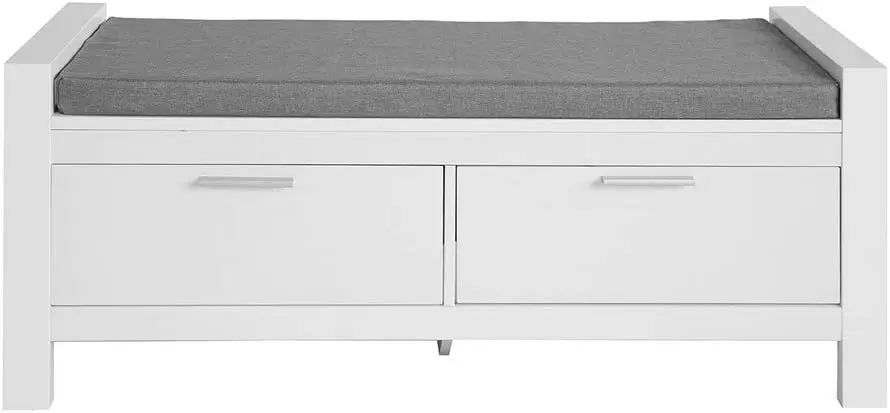 

Storage Bench with Two Drawers and Padded Seat Cushion