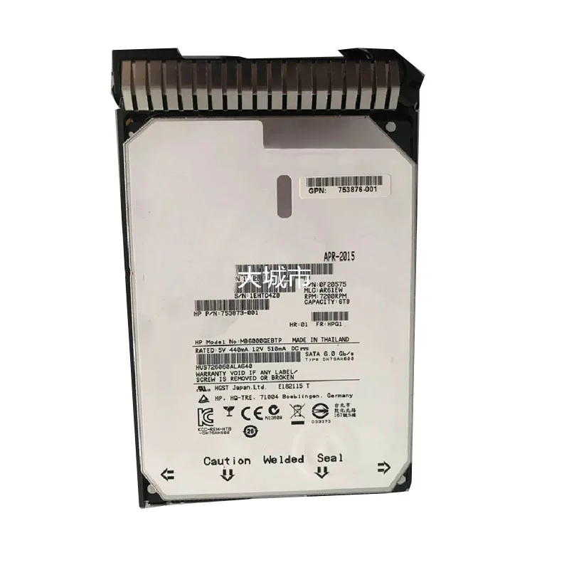 

100%New In box 3 year warranty 753874-B21 761496-001 6TB 6G SATA 7.2K 3.5 Need more angles photos, please contact me