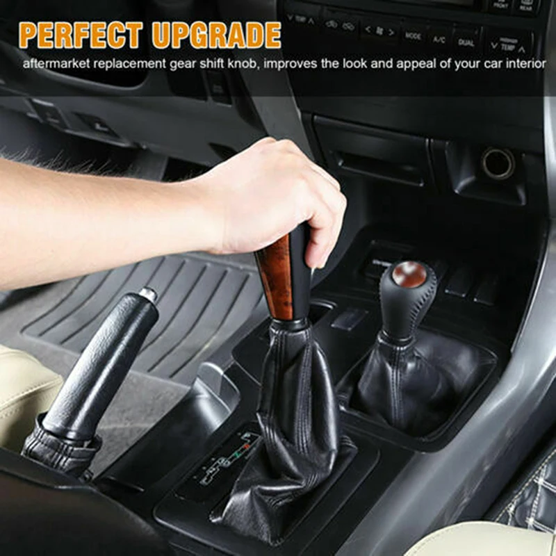Ручка переключения передач черного + ДРЕВЕСНОГО ЦВЕТА подходит для Toyota 4runner Tacoma
