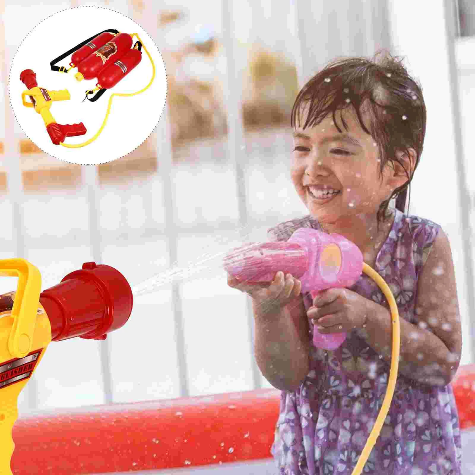 

Firefighter Backpack Water Toys Novelty Fire Extinguisher Squirt Toys Super Water Squirt Shooter Outdoor Toys for Hydrogel guns