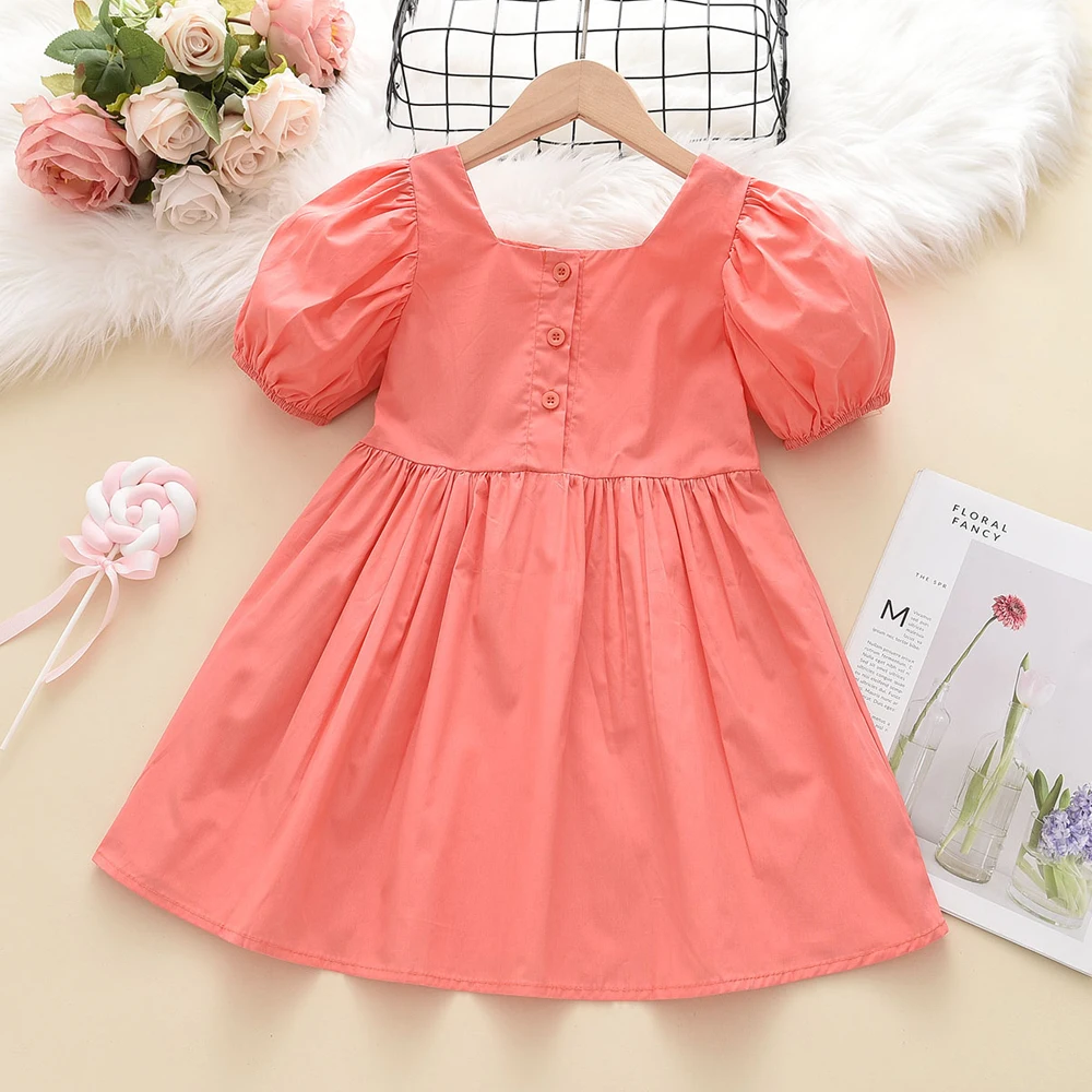 

Летнее платье для маленьких девочек Корейская версия платье для отдыха с разбитыми цветами платье для принцессы Одежда для маленьких девоч...