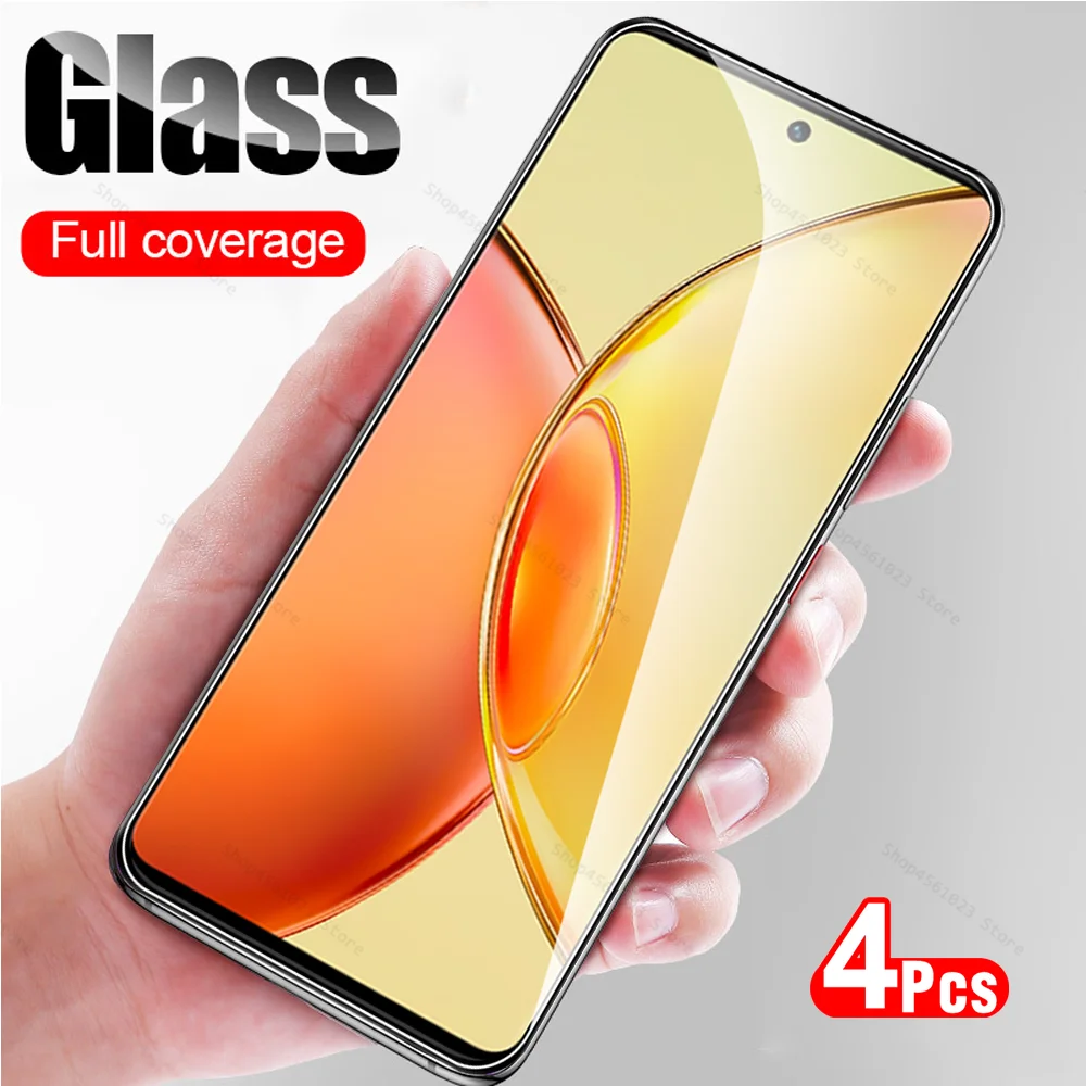 Стекло с полным покрытием для Vivo Y36 4G 2023 6 64 дюйма 4 шт. закаленное стекло протектор