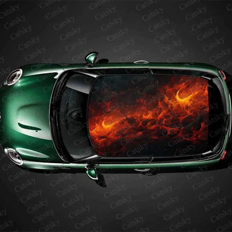 Абстрактный дизайн Magma наклейка на крышу автомобиля обертка гоночный