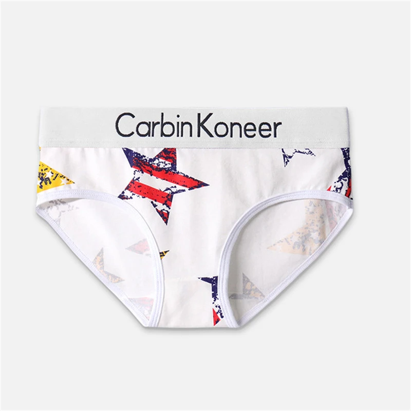 

Female Cartoon Neutral Style Cotton Triangle Briefs Flat Angle Panties Shorts Wide-brimmed T-square Breathable Sports Bottoms