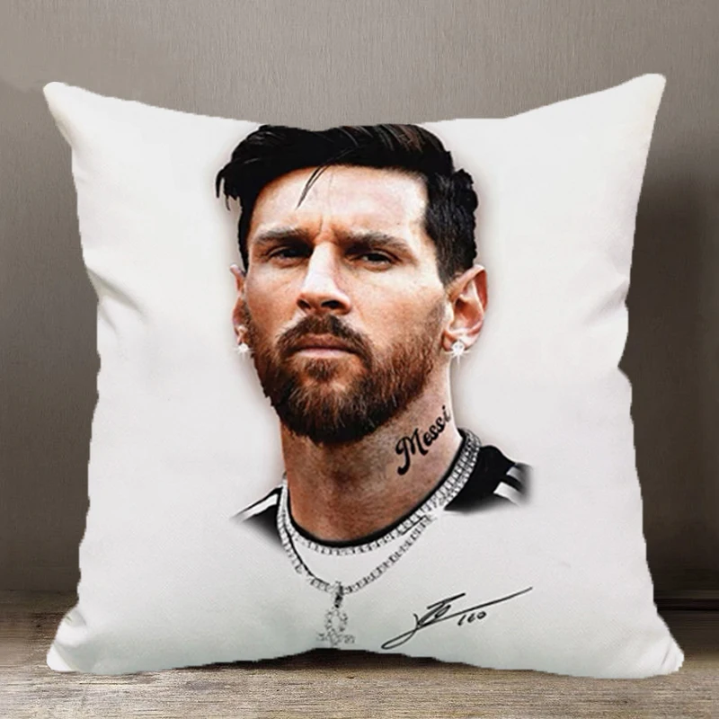 

M-Messi Decorative Pillowcase 40x40 Double Side Pillow Case N-Neymar Football Soccer Stars CR7 Cristiano Ronaldo Pillow Cover