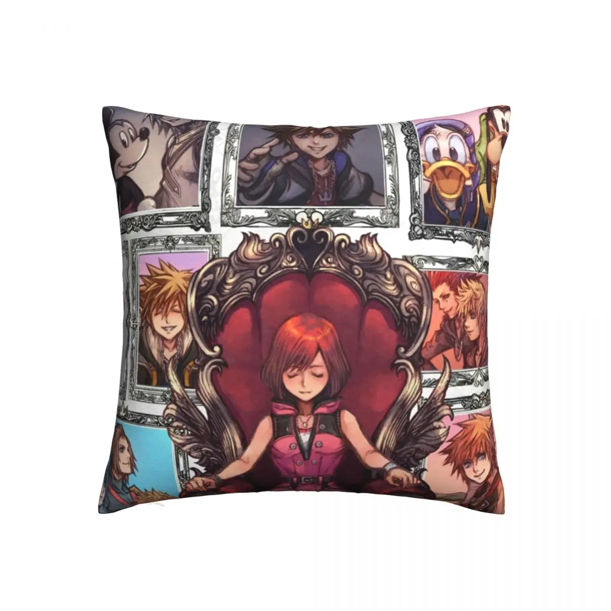

Kingdom Hearts Melody Of Memory Art Pillowcase Printed Polyester Cushion Cover kh Throw Pillow Case Cover Home Square 40X40cm
