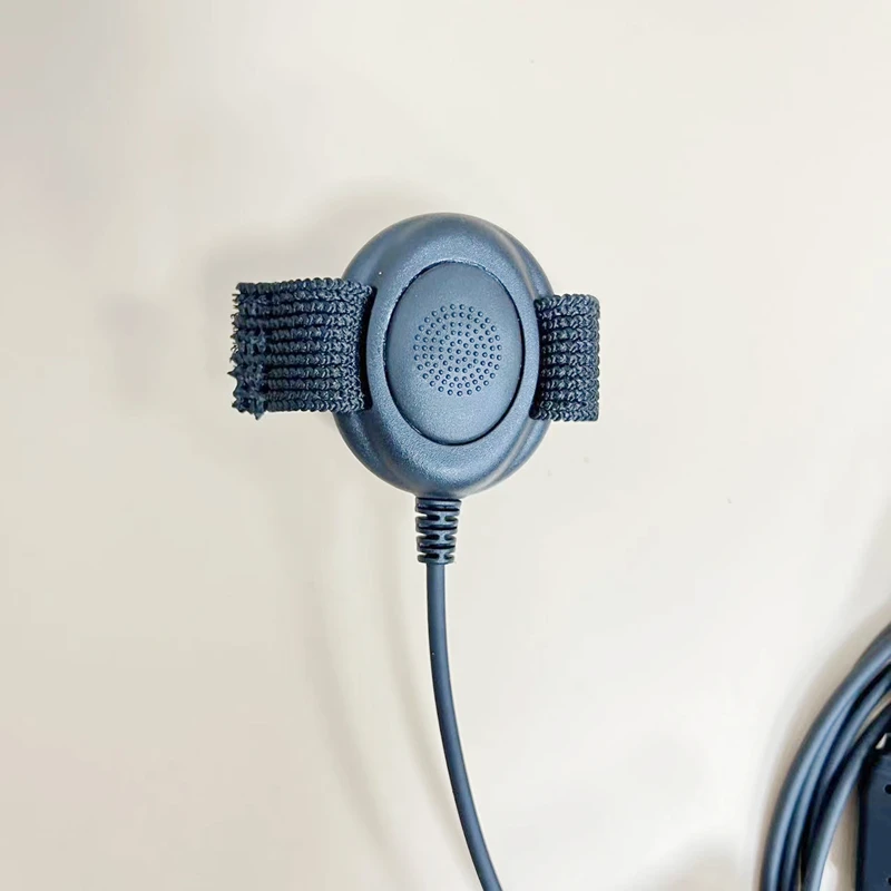 Heavy Duty Throat Mic Covert Acoustic Tube with Finger PTT Microphone Fits for 2 PIN Kenwood HYT Wouxun Puxing Quansheng radios