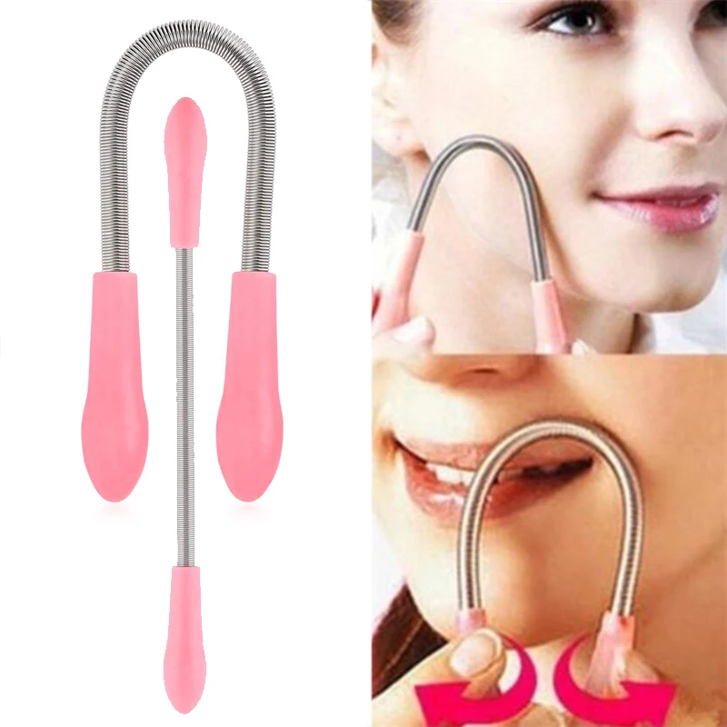 

Creative Women Razor Face Hair Moustache Remover Spring Threading Tool Shaping Makeup Tools women Epilator Cleaner Hair Remover