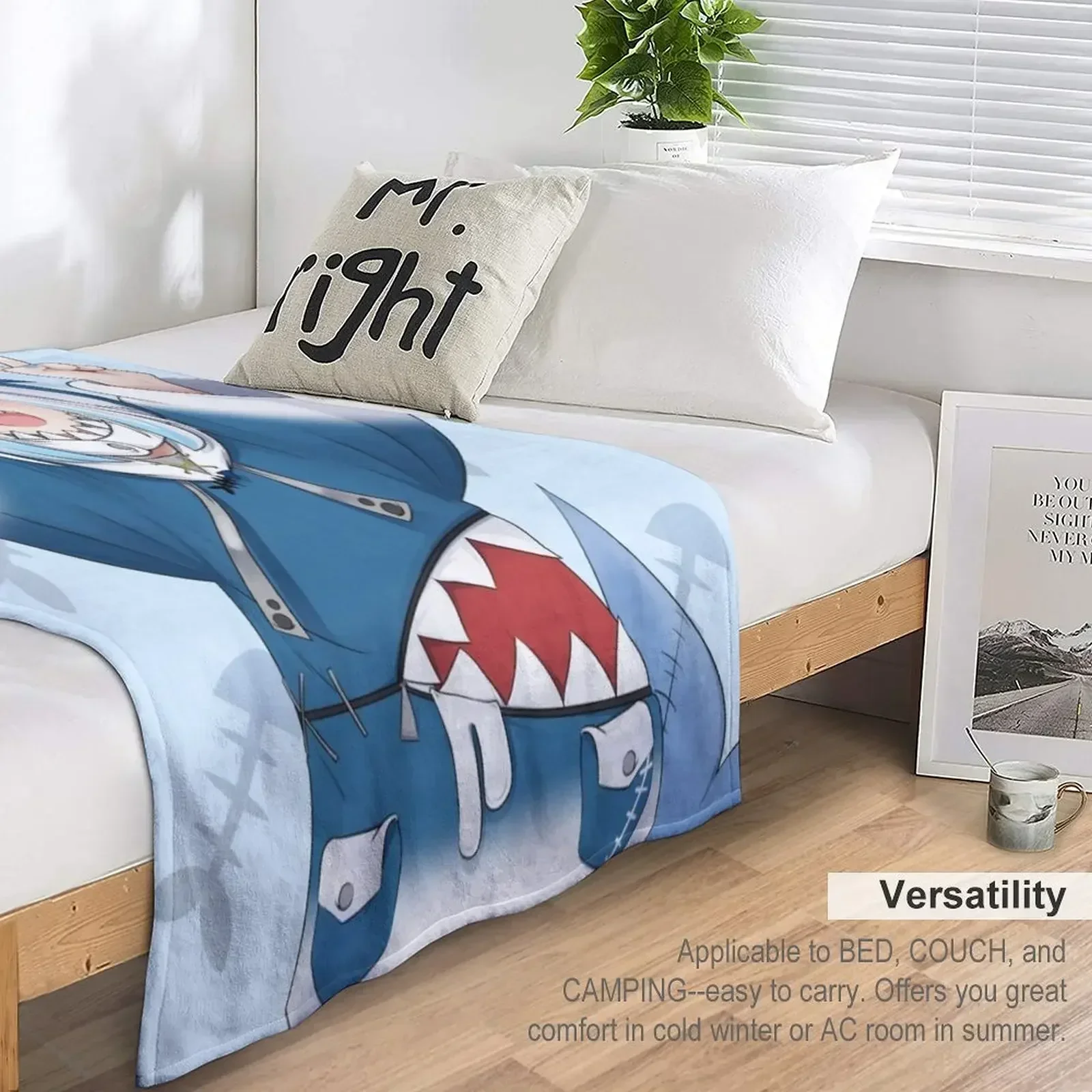 Одеяло Gawr Gura pisss рождественское украшение одеяла для волос