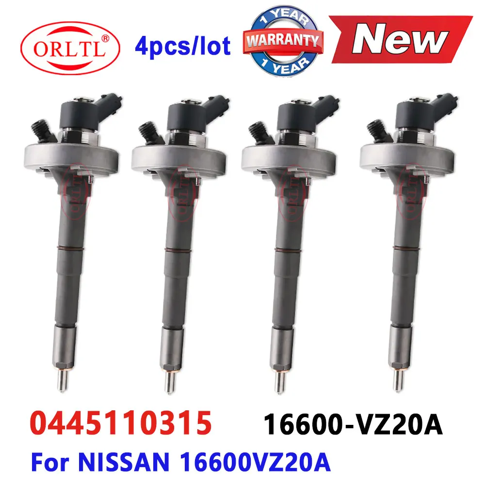 Дизельный инжектор 0445110315 впрыска 16600-VZ20A 16600-VZ20B модель 107750-0650 для Nissan 16600VZ20A 0 445 110 315