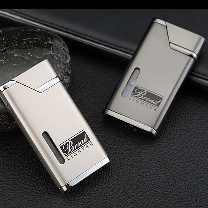 creative 1300 c blue flame windproof gas jet lighter butane turbo torch lighter for cigar metal gadgets mens kitchen flashlight free global shipping