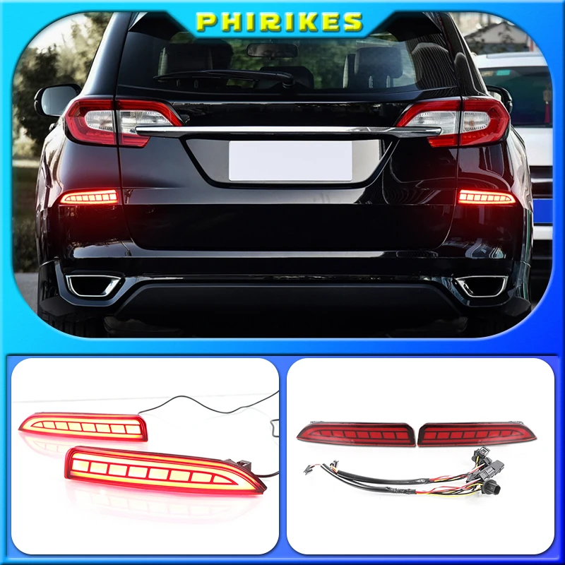 2PCS LED Reflector For Honda AVANCIER 2017-2020  Rear Bumper Tail Light Driving Lamp Turn Signal Lamp Rear fog lamp