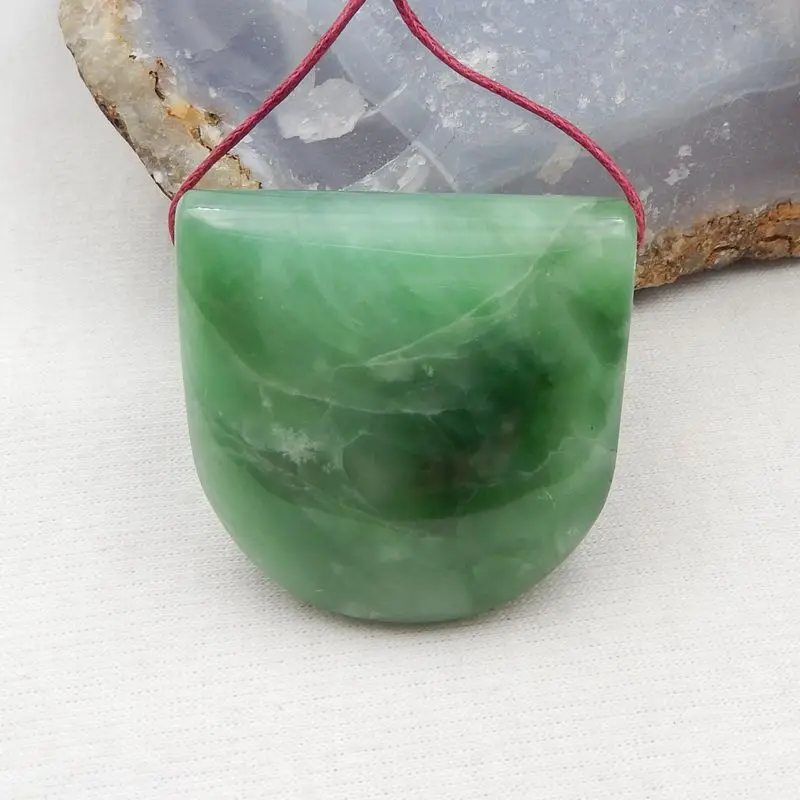 

Semiprecious Stone Necklace Onyx Drilled Pendant Bead 40x39x13mm 35g DIY Jewelry Making Necklaces Accessories