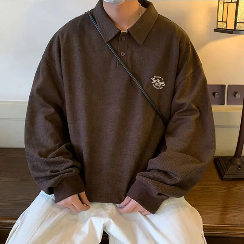 

Мужская футболка с длинным рукавом, с вышивкой в виде букв