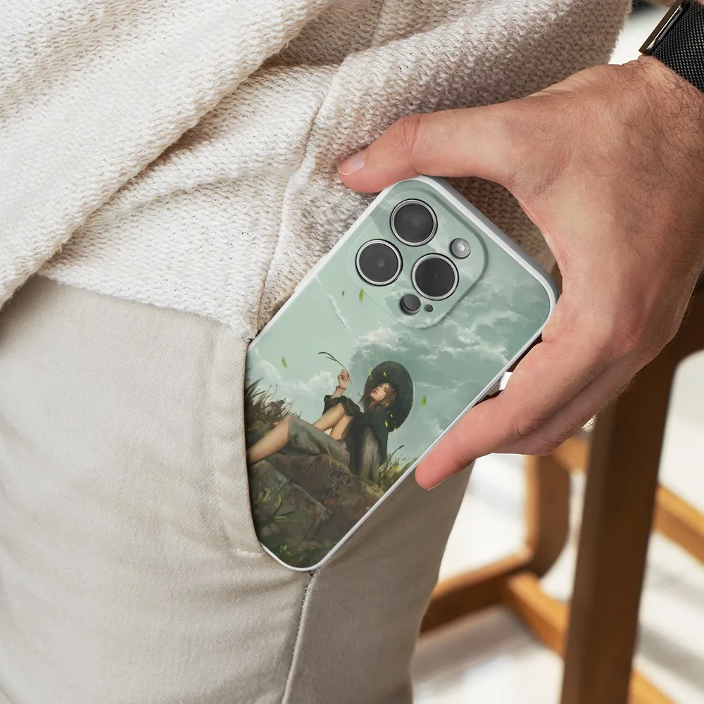 Картина маслом Runaway Girl Pattern Чехол для телефона iPhone 11 12 13 14 15 16 Pro Max XR XS X 7 8 Plus