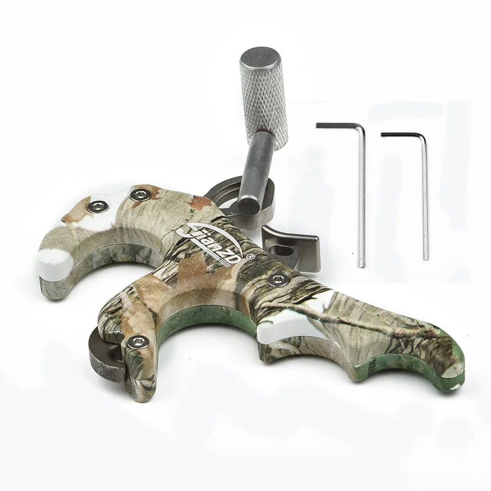 

Hot Sale Archery Release Aid Bow Release Aids Accessories Camo Lightweight 10.5 *6*3.5cm 4 Finger Aluminum Alloy