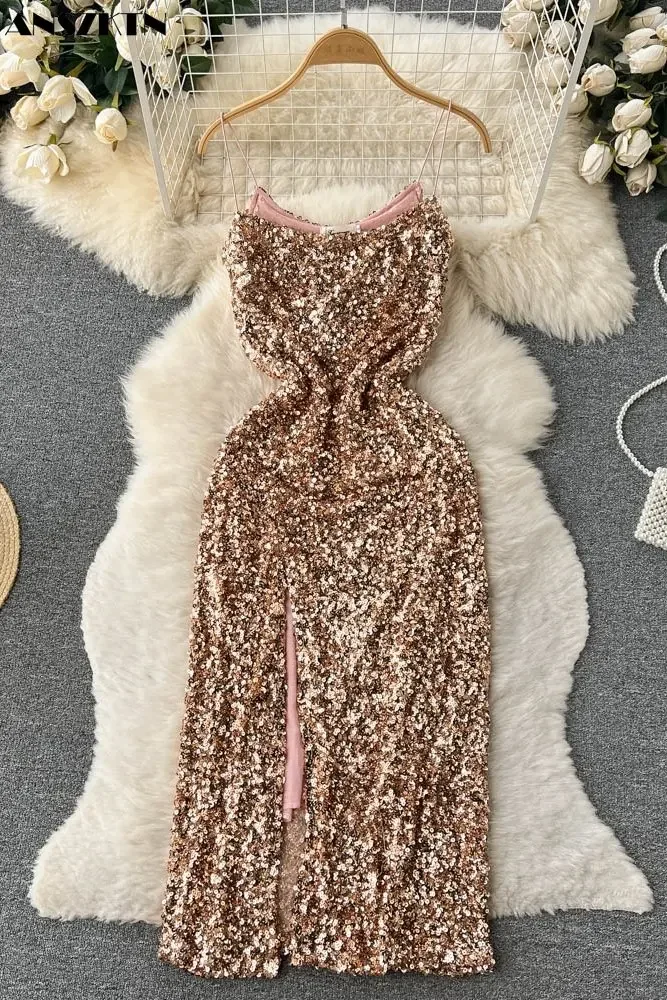 Сексуальное блестящее платье знаменитости на подтяжках женское роскошное