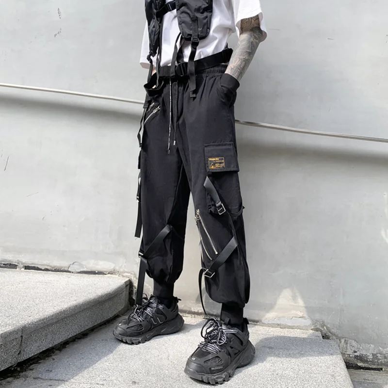 

Overalls Mens Cargo Pants Skinny Trousers Fashion Harajuku Joggers Men Hip Hop Clothing Japanese High Streetwear Pant