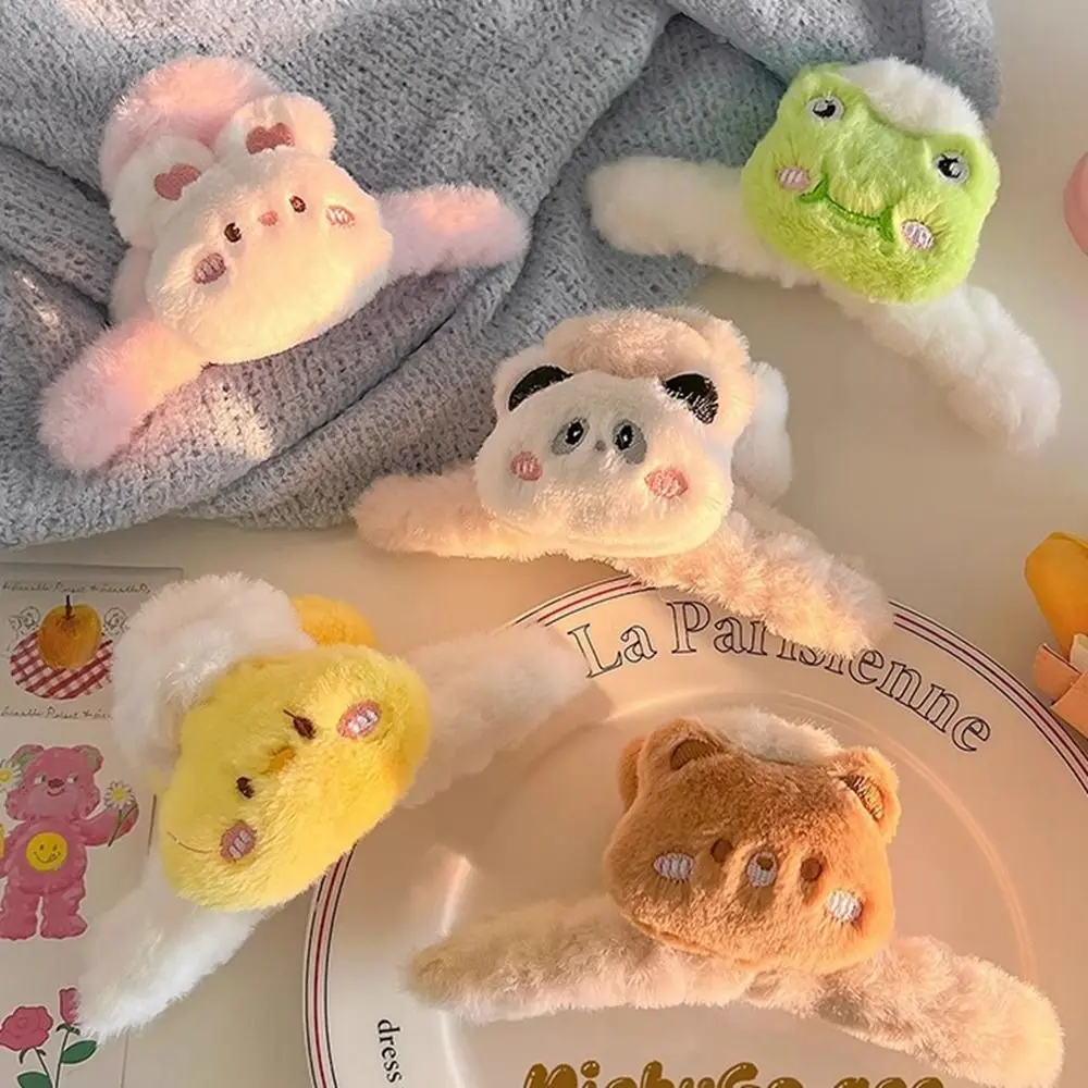 Милая кукла плюшевая панда коготь из волос акриловый кролик животное зажим в