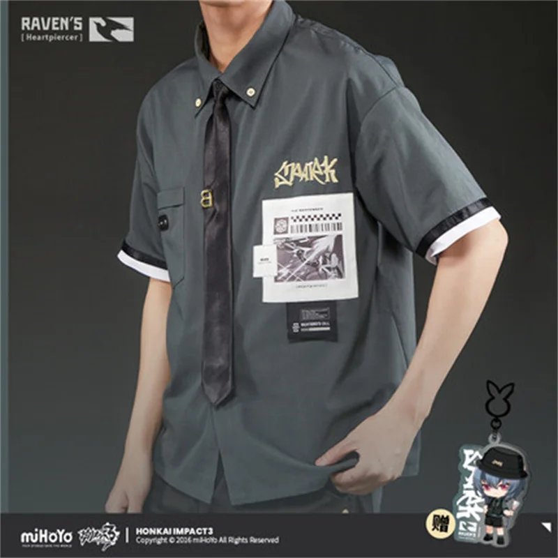 

Pre-sale: Anime game Honkai Impact 3 COSPLAY RAVEN'S [ Heartpiercer ] Theme Series Short-Sleeved Shirt Couple Clothes