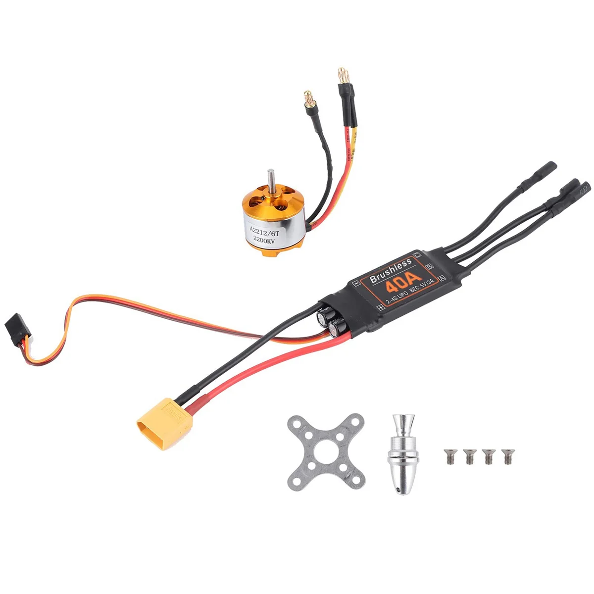 Двигатель 2212 KV2200 + бесщеточный ESC XT60 RC Motor набор для обновления дрона-вертолета