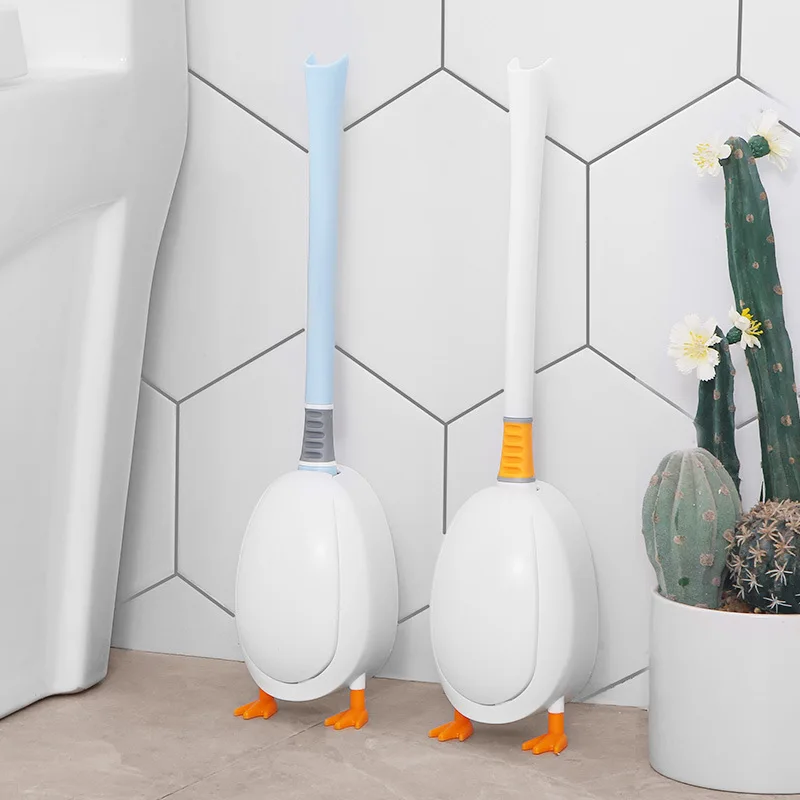 

Creative cute duckling toilet brush bathroom toilet cleaning diving duck toilet brush wall-mounted toilet cleaning brush