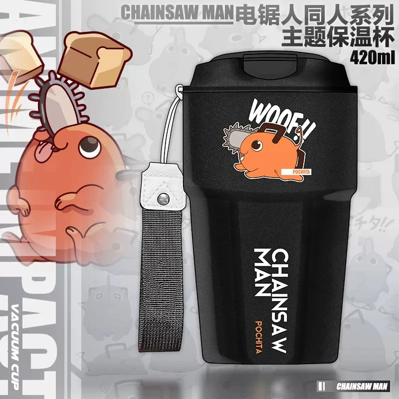 

Аниме бензопила Мужская похита Denji Makima креативная кофейная чашка Косплей Вакуумная чашка из нержавеющей стали термос чашка бутылка для вод...