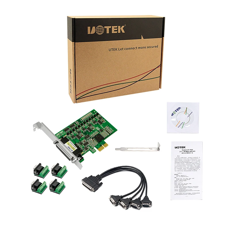 UOTEK Industrial PCI-E к фотосессия серийная карта PCIE RS485 RS422 4 порта высокоскоростной