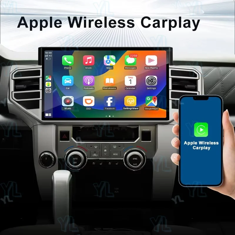 Android 13 для Toyota Tundra 2014-2019 Sequoia Carplay Мультимедийный плеер Навигационное видео Автомобильное радио GPS Стерео Авто Радиоприемник (art.: 3920cedd0d9dd) - 3920cedd0d9dd