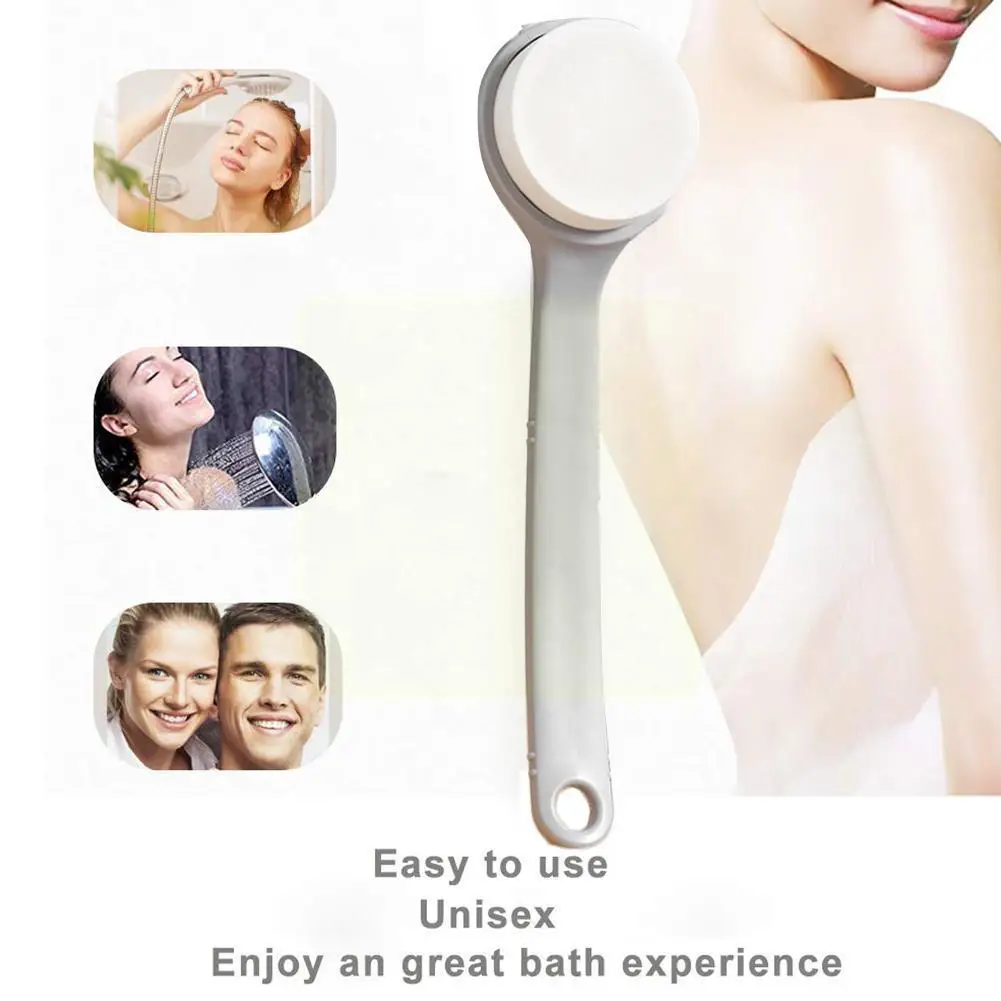 

1pc Long Handle Exfoliating Bath Sponge Back Scrubber Tool Brush Shower Body Bathroom Cleaning Brush Exfoliation Y4N3