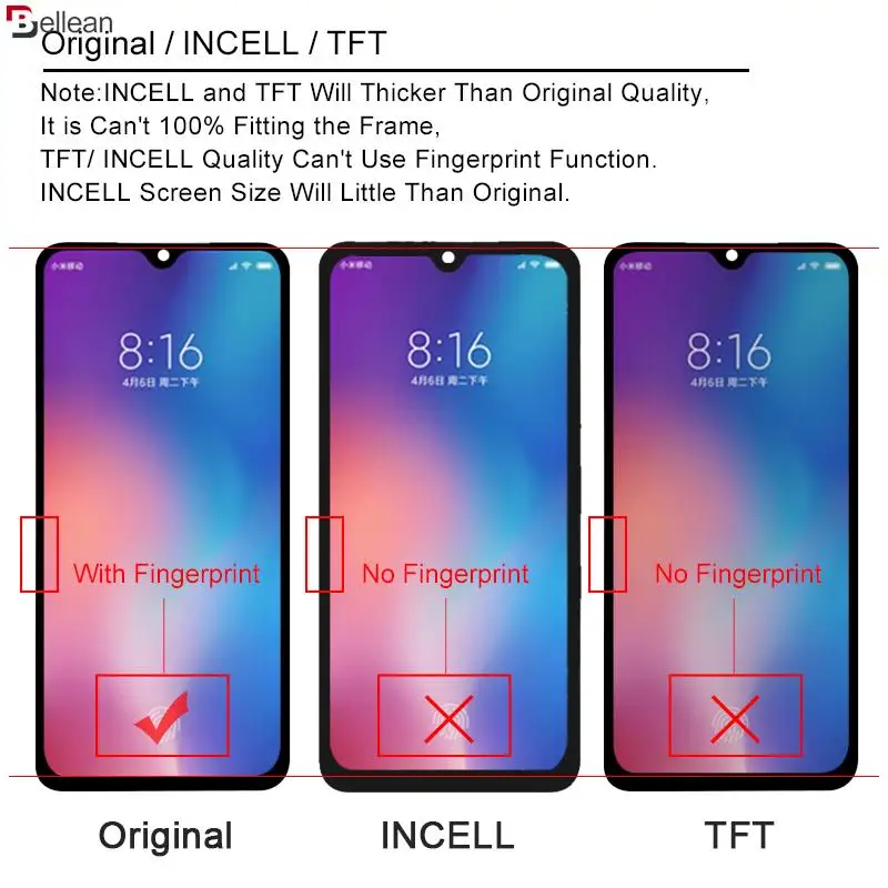 Высококачественный ЖК-экран с сенсорным модулем и рамкой на 5,97 дюйма для Xiaomi Mi 9 SE.