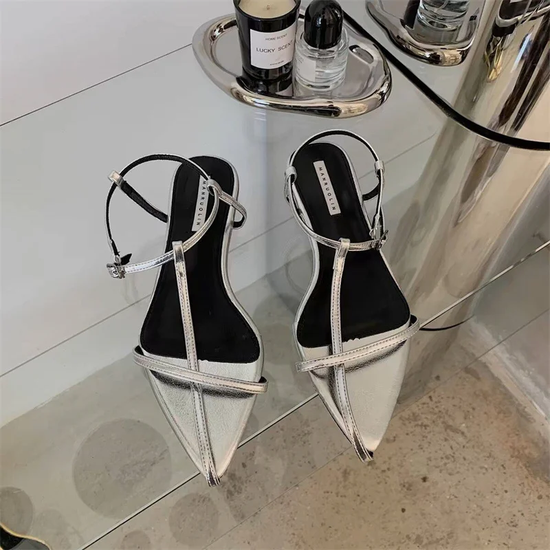 Сандалии Romanas De Suela Plana Para Mujer Zapatos Пунта Estrecha Calzado Informal Playa новые Verano 2024