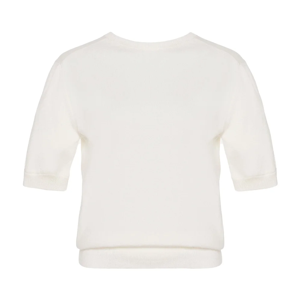 

MS Paol Top White in Wool and Silk #wfms5575