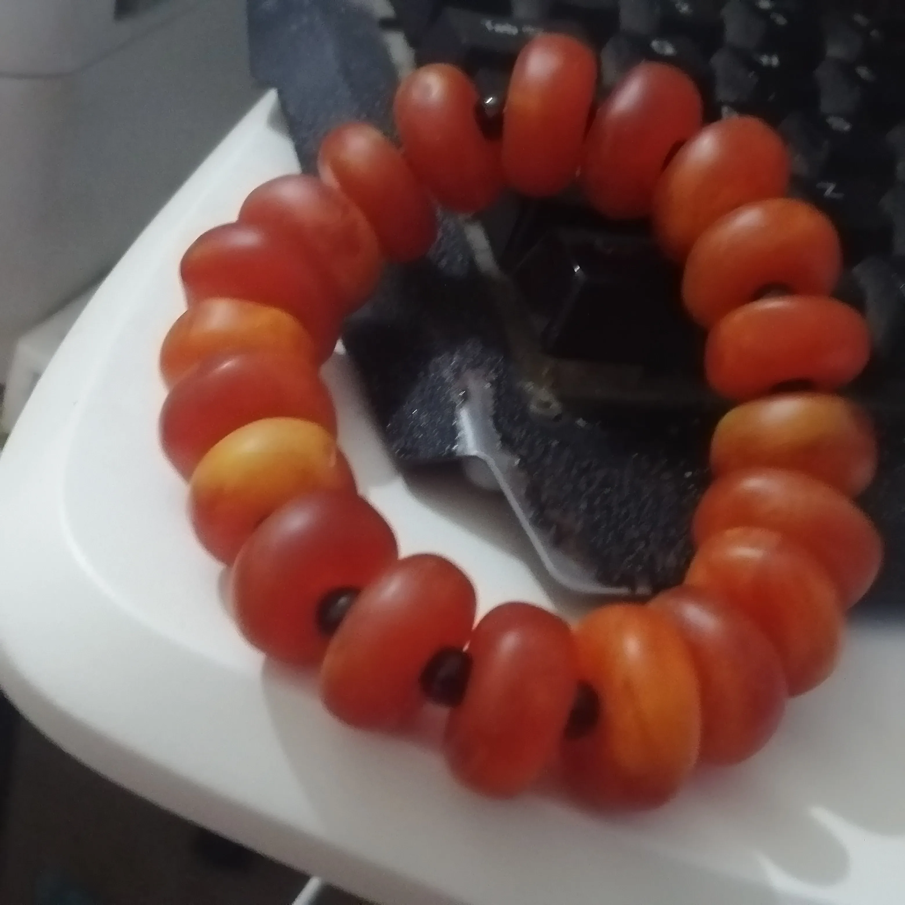 Натуральный Янтарный браслет настоящие бриллиантовые бусины из бисера