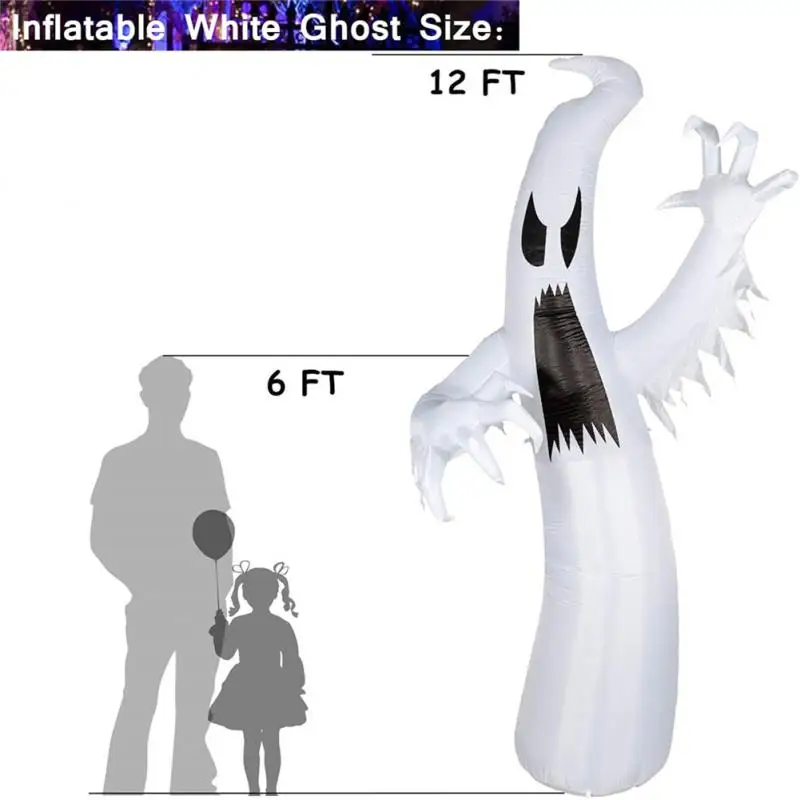 

360/180cm Halloween Inflatable Scary Ghost With Color Changing LED Decoration Props For Home Garden Courtyard Halloween Party