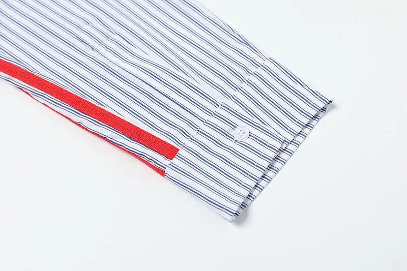 Уличная модная трикотажная рубашка Cityboy в полоску с длинным рукавом мужские