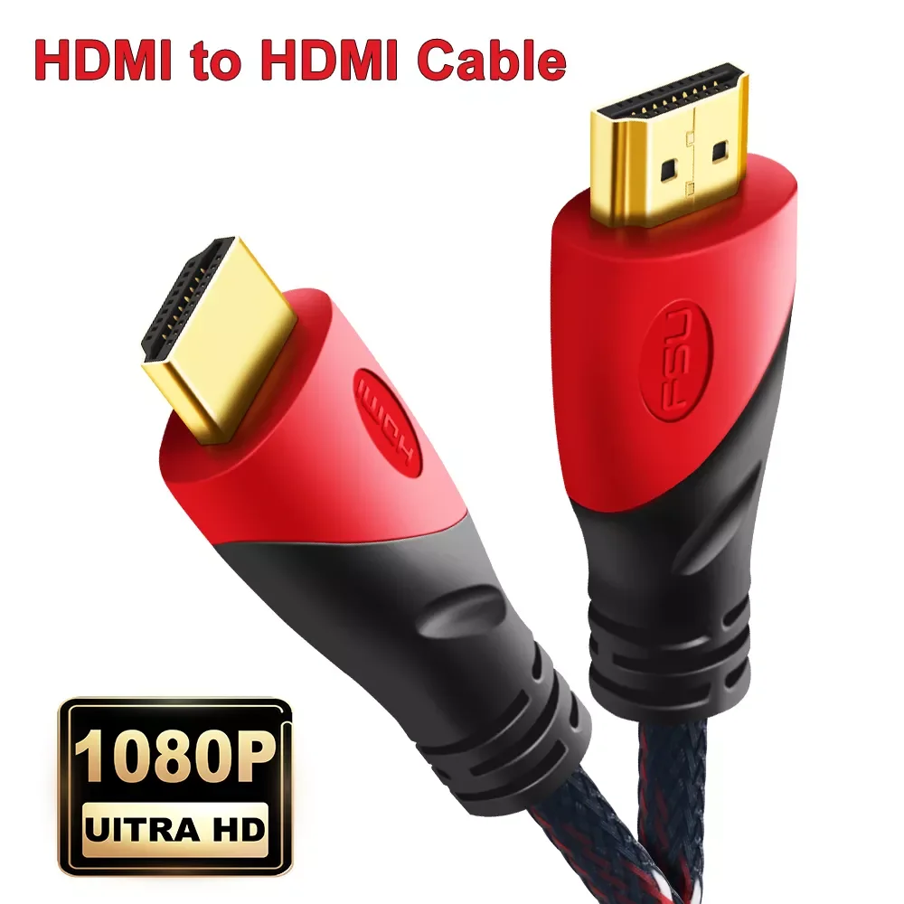 

HDMI Cable Video Cables HDMI To HDMI Cable Gold Plated 1.4 1080P 3D Cable for HDTV Splitter Switcher PS3/4 0.5m 1m 3m 5m 10m 15m