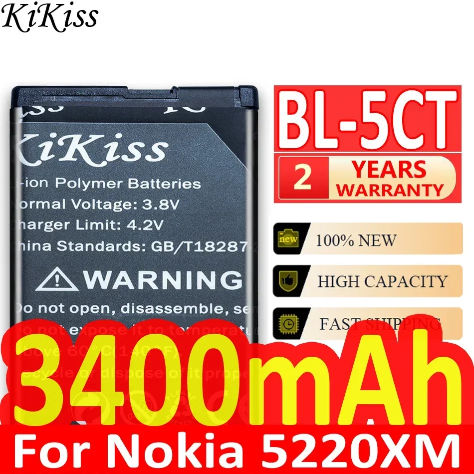 3400 мАч BL-5CT BL5CT BL 5CT Сменная литиевая батарея для Nokia 3720 5220 5220XM 6730 6330 6303i C5-02 C3-01 C5-00