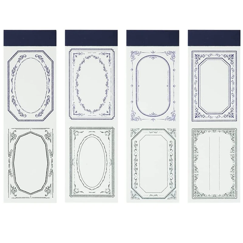 

200 Sheets Notes Pads Memo Pads (Not Sticky), Hand Account Decorative Sticky Message Writing Paper, 6 X 1.8 Inch, 4 Sets