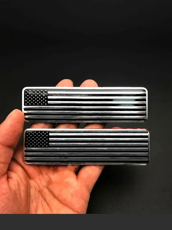 

2 шт., металлический черный американский флаг США, карта, эмблемы, эмблема на багажник автомобиля, наклейка, наклейка для автомобиля, мотоцикла, велосипеда, автомобильные аксессуары