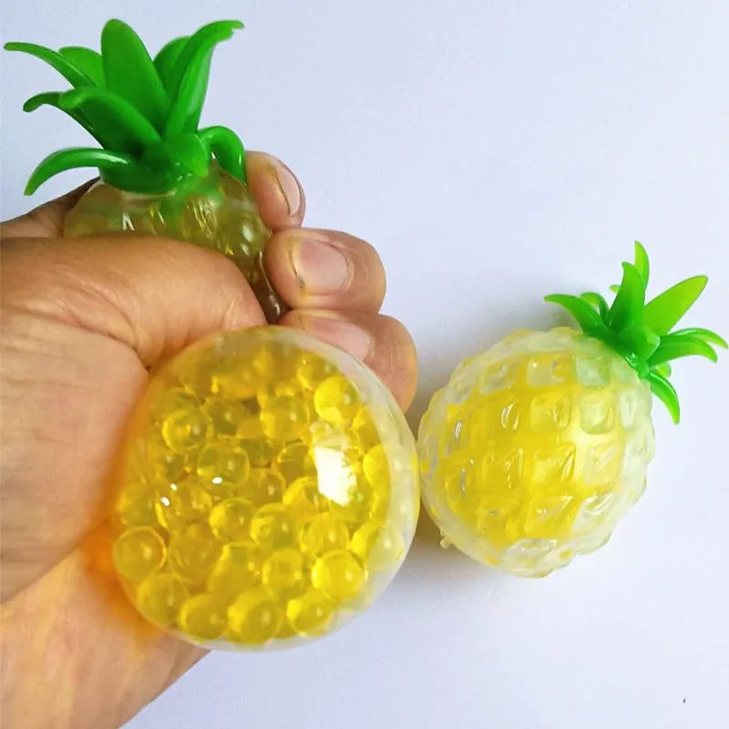 

Spongy Banana Bead Stress Ball Toy Squeezable Soft Fruit Shape Sensory Adult Decompression Child Fidgeting Rebound Squeeze Toys