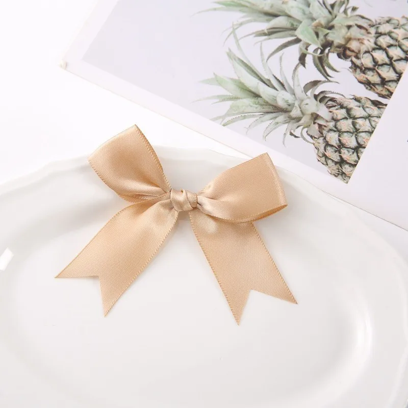 

(50 шт./упаковка) 85*85 мм свежий стиль маленького размера атласная лента Бант Цветок Рукоделие украшение своими руками искусственное украшение