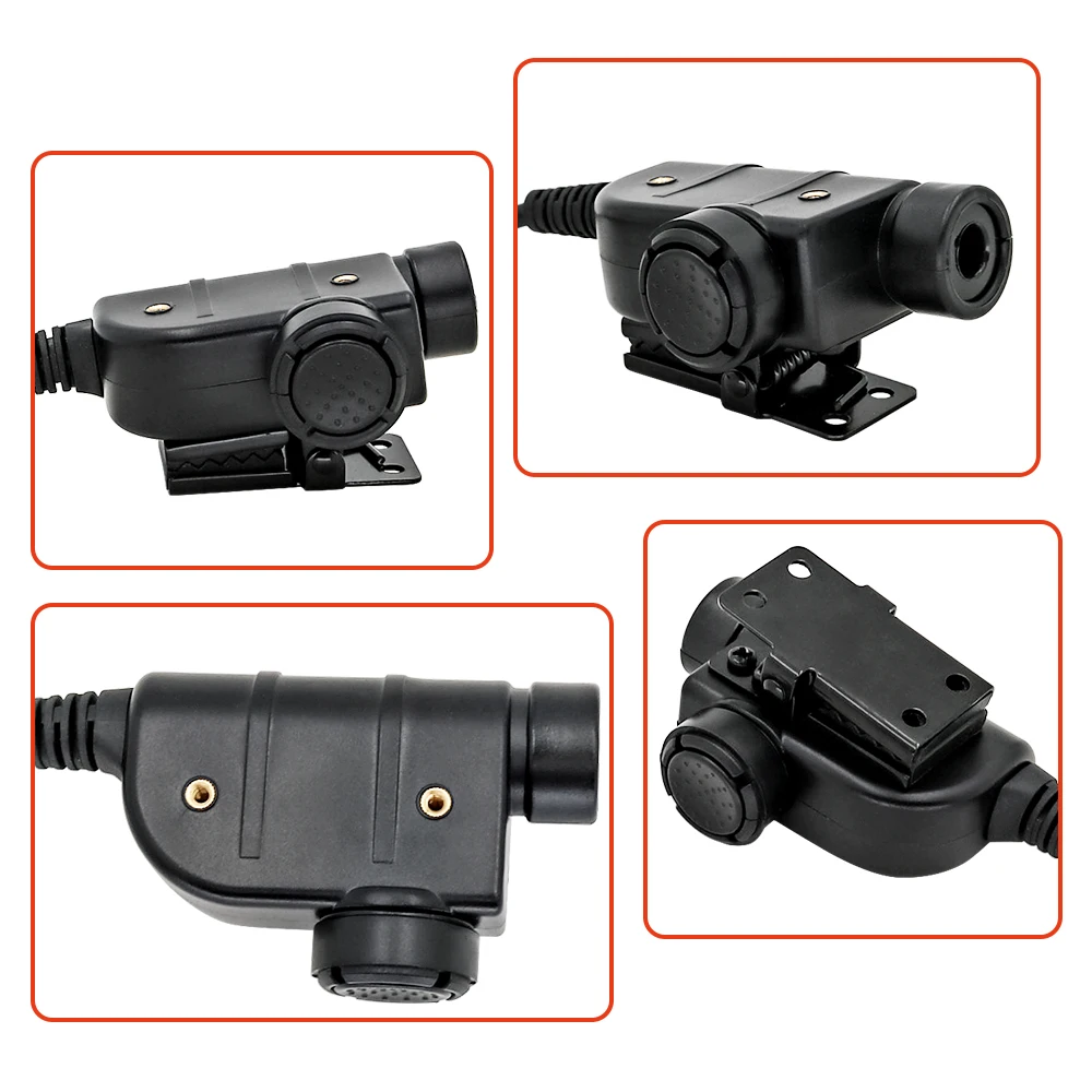 TS TAC-SKY 6 Pin Black Header SILYNX PTT Adapter Compatible with AN/PRC 148 152 Walkie Talkie for COMTAC SORDIN Headphones
