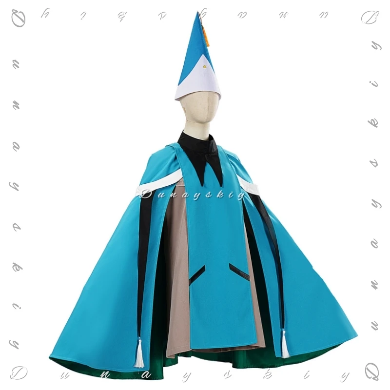 Фото Костюм для косплея Witch Hat Atelier Coco Tetia Richeh: Униформа ученицы, дизайн многослойной накидки в бирюзовых и землистых тонах №3