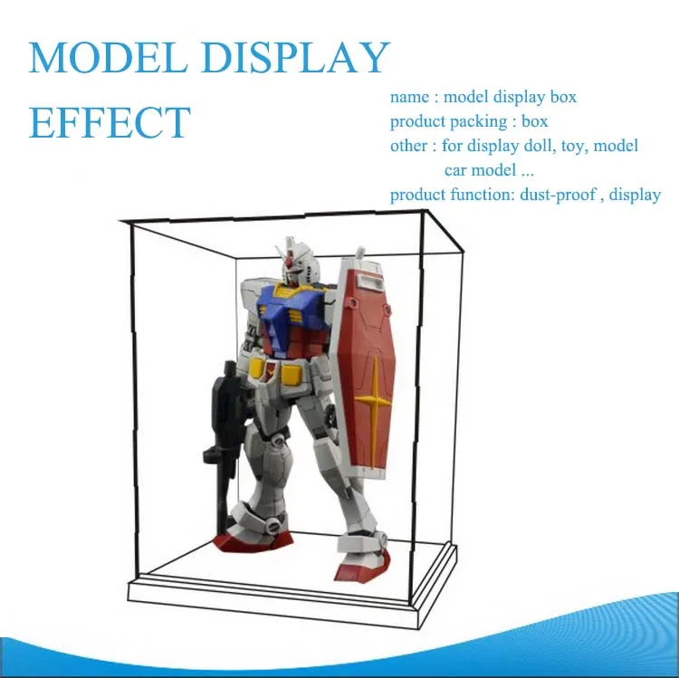 

Прозрачная акриловая демонстрационная модель, черная основа, Пыленепроницаемая Защитная модель, коробка для показа игрушек