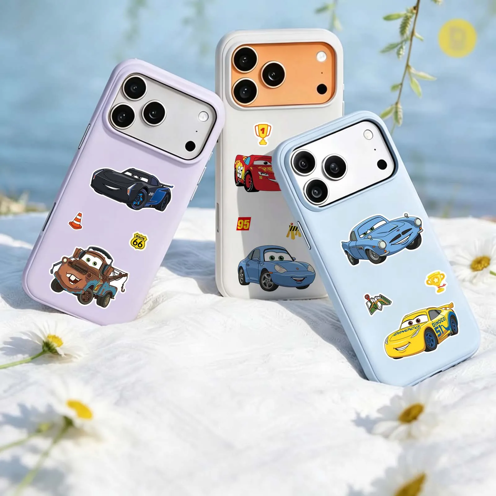 Фото Набор из 8/16 листов наклеек-пазлов с мультяшными персонажами Disney Cars: изысканные DIY-игрушки для скрапбукинга, дорожных сумок, эстетичные декоративные наклейки №4