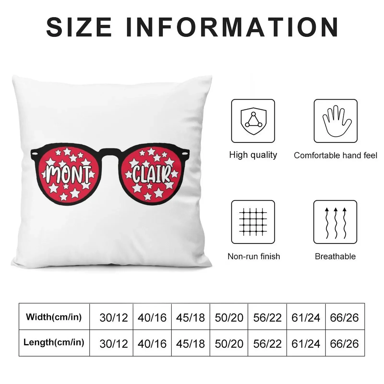 Montclair State Печатная декоративная наволочка из полиэстера