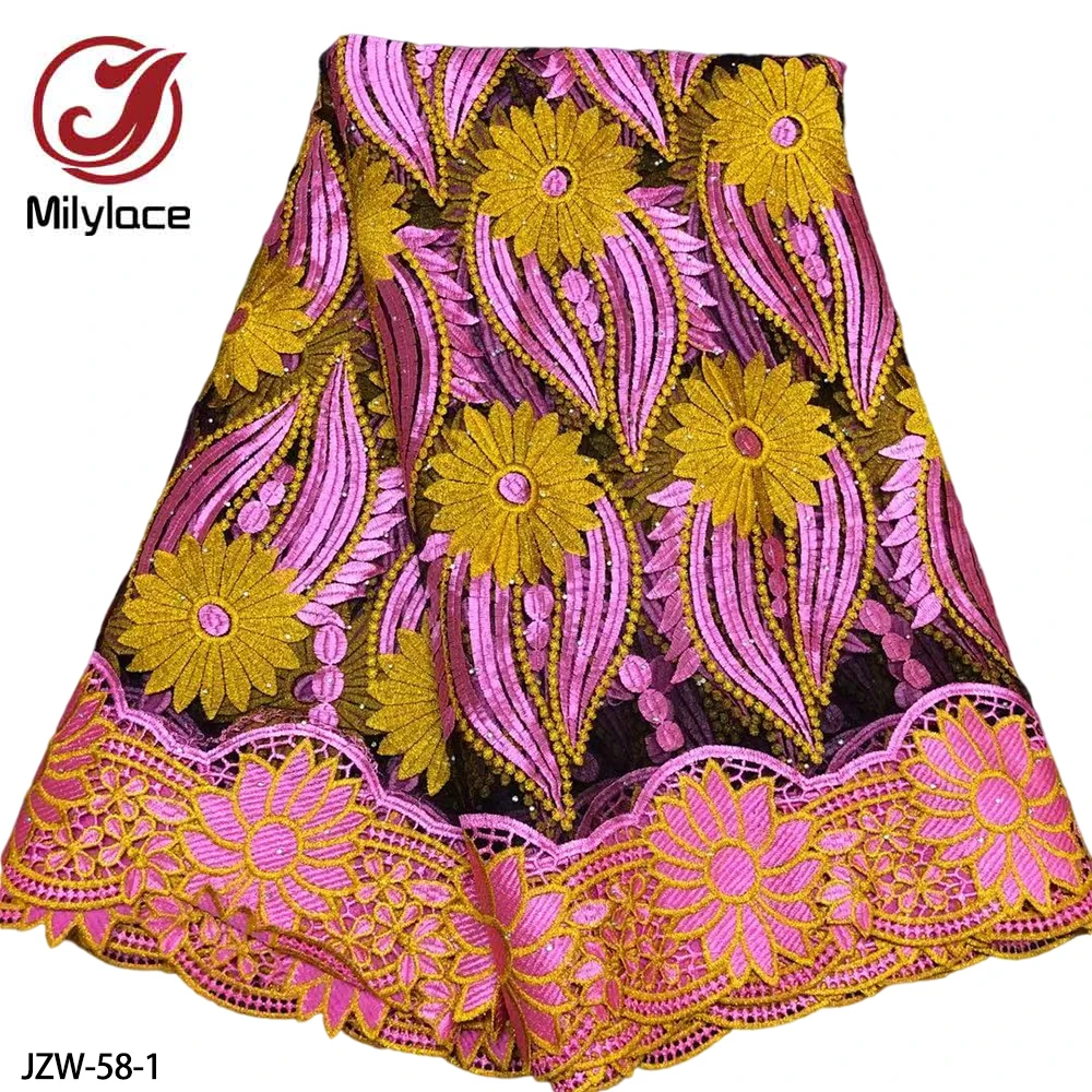 

French Tulle Lace with Sequins Fabric High Quality African Fabric Lace of Petty Embroidered Lace for Wedding Dress JZW-58