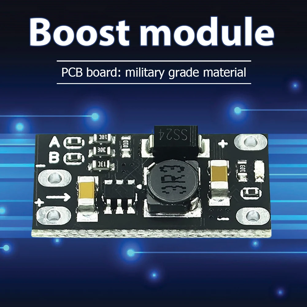 

LED Indicator 3.7V to 12V DC-DC Step Up Converter Booster Support 5V/8V/9V/12V Output Lithium Battery Boost Module Board