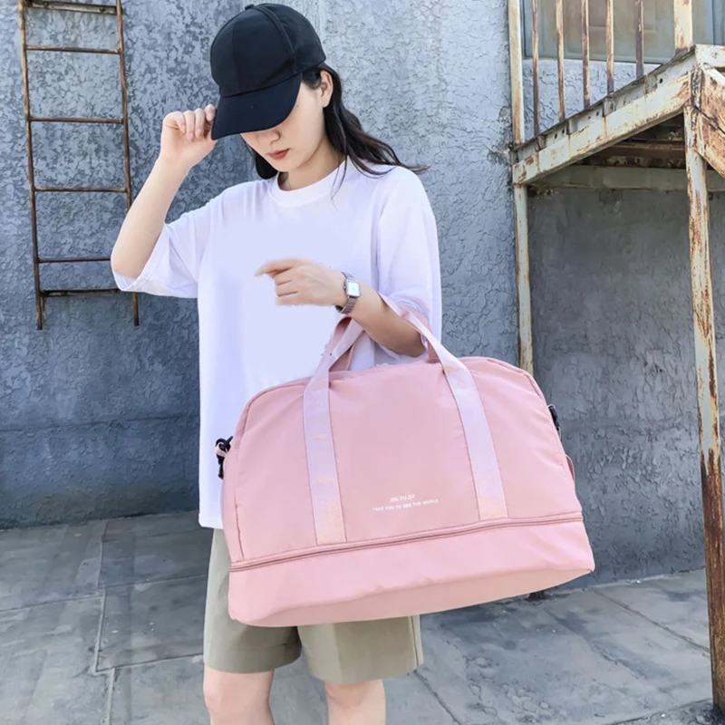 Folding Travel Bag Nylon Solid Travel Bags Hand Luggage For Men & Women Fashion Travel Duffle Bags Tote Large Handbags Duffel